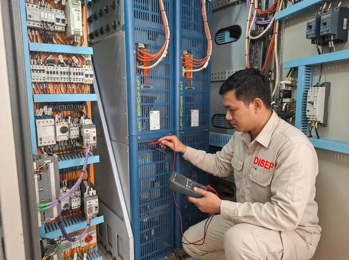 Técnico DISEP reparando inversor WEG CFW11